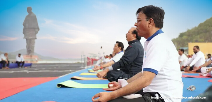 Yoga in Statue of Unity, Narmada